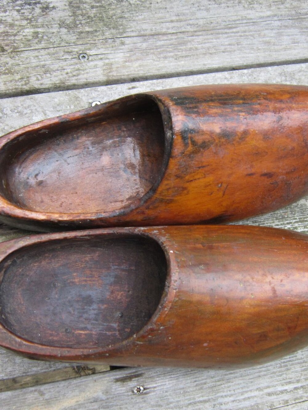 Antique Late 1800s Wooden Clogs/ Shoes, From Germany